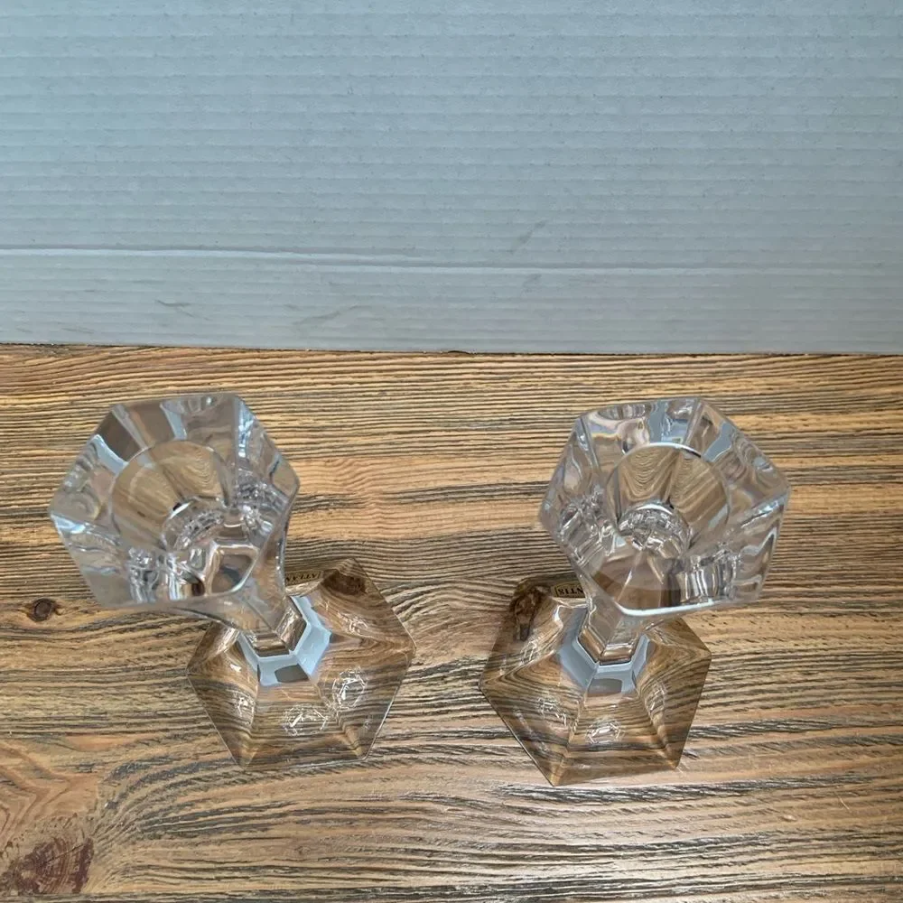 Atlantis Crystal Candle Holders Elegant Home Accents